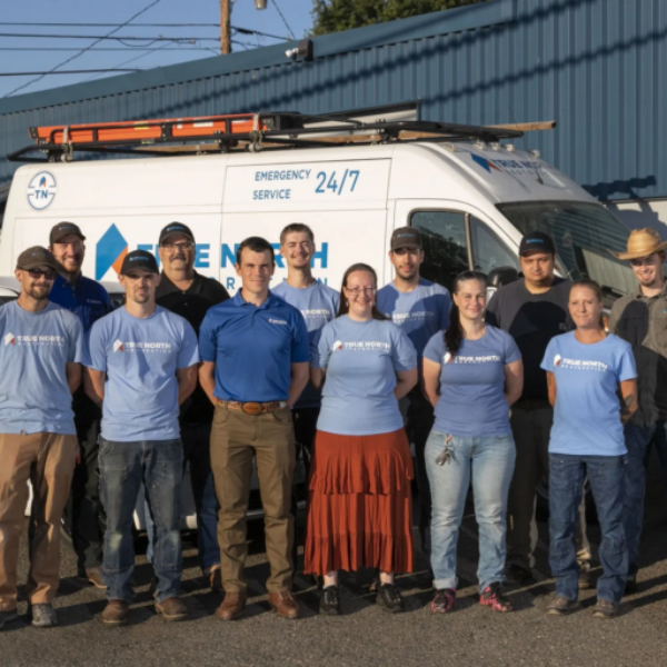 True North staff gathered outside