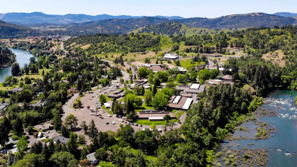aerial view of campus