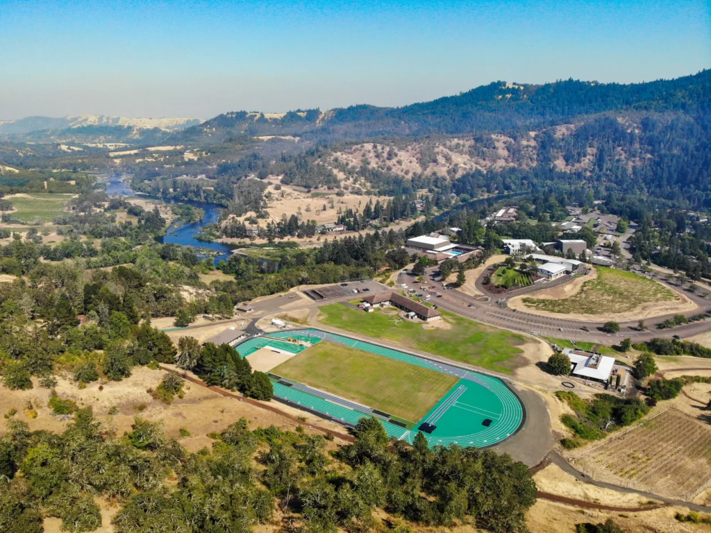 aerial view track